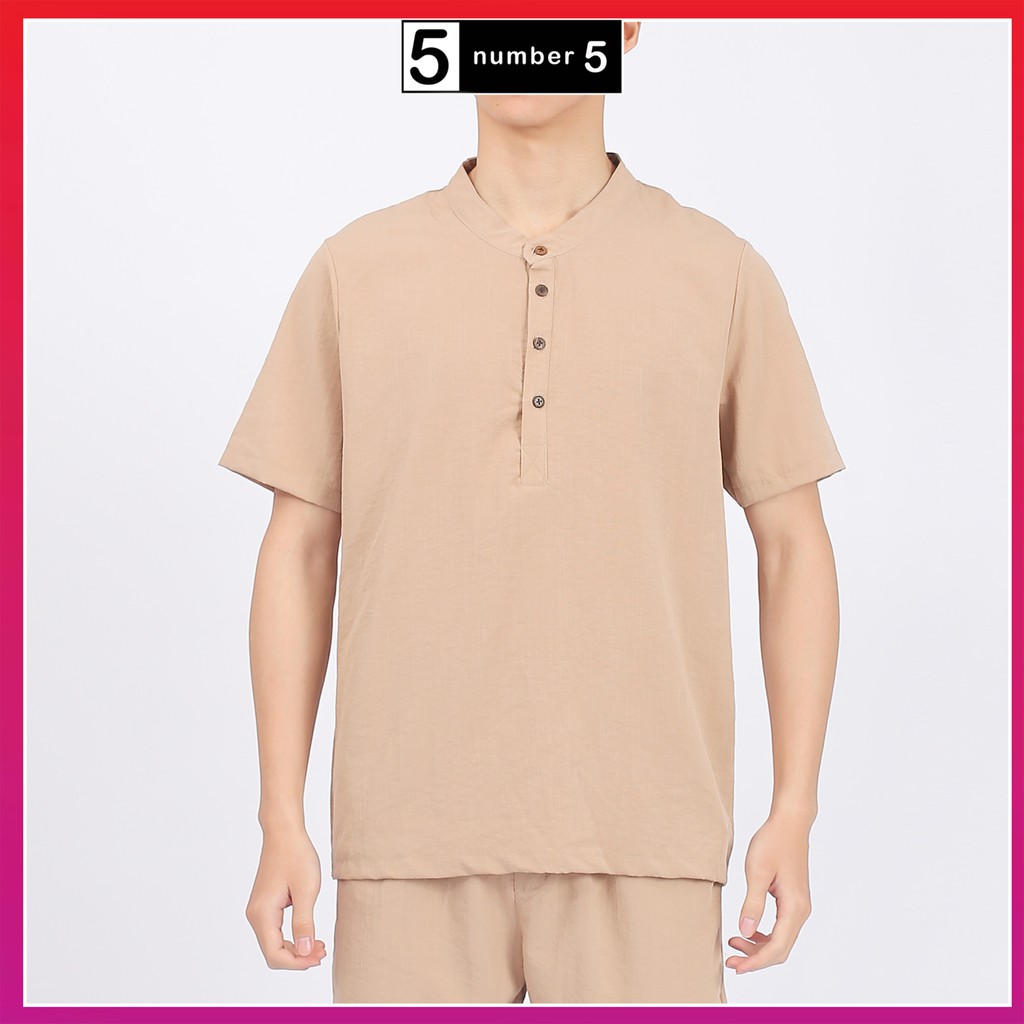 Áo Đũi Nam Cổ Tàu NUMBER5 Áo Cộc Tay Nam [AD] | BigBuy360 - bigbuy360.vn