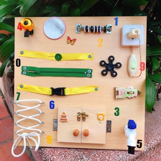 [FREESHIP] Bảng bận rộn cho trẻ, Busy board cho bé 44B04, giáo cụ mầm non, phương pháp montessori