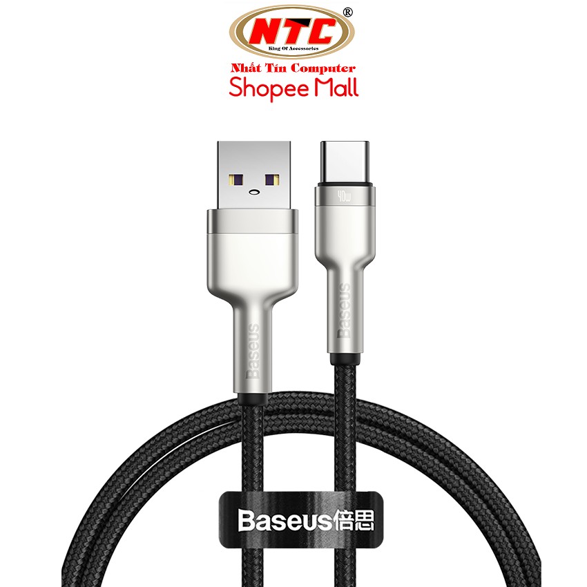 Cáp sạc nhanh và truyền data Baseus Cafule Series Metal USB to TypeC dài 2M, Super QC 40W (Màu Random)