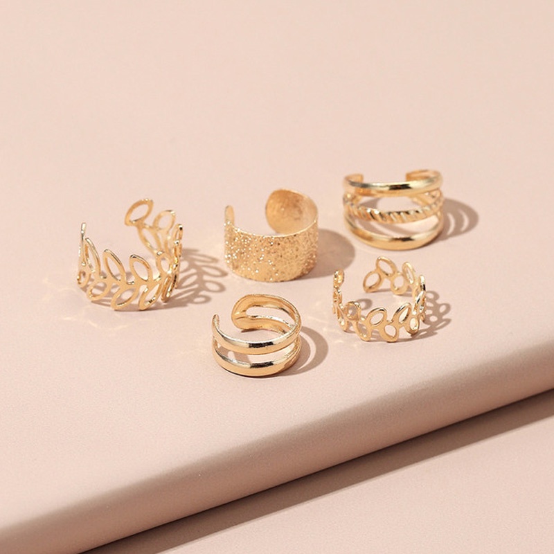 Set 5 Khuyên Vành Tai Phong Cách Vintage Thời Trang Cho Nữ