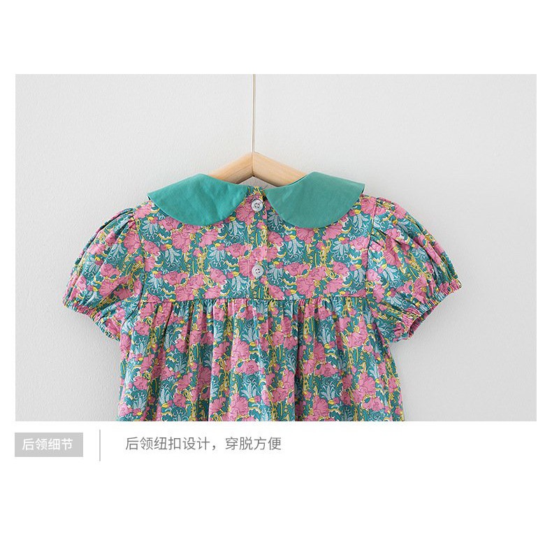 [8-24kg] Váy hoa vintage Style Hàn cho bé gái hãng DuDu Cream