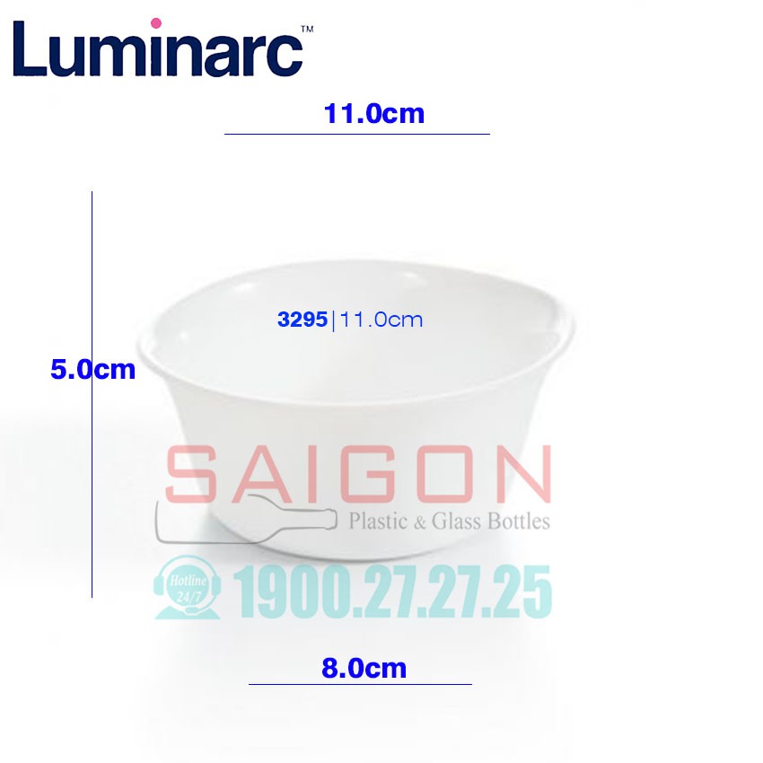 Khay Nướng Thủy Tinh Luminarc Smart Cuisine Tròn 11cm | Thủy Tinh Trắng sữa Cao cấp , Nhập Khẩu Pháp