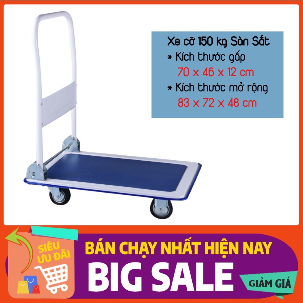 Xe Đẩy Hàng Gấp Gọn - 125Kg - the Rubee - Dùng cho gia đình, chung cư, mua sắm, dã ngoại