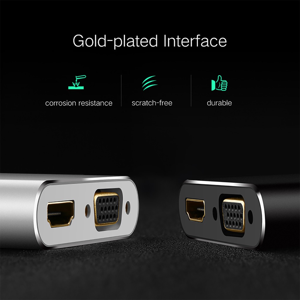 [Mã ELHACE giảm 4% đơn 300K] Cáp Mini DisplayPort ra HDMI + VGA Cao Cấp UGREEN