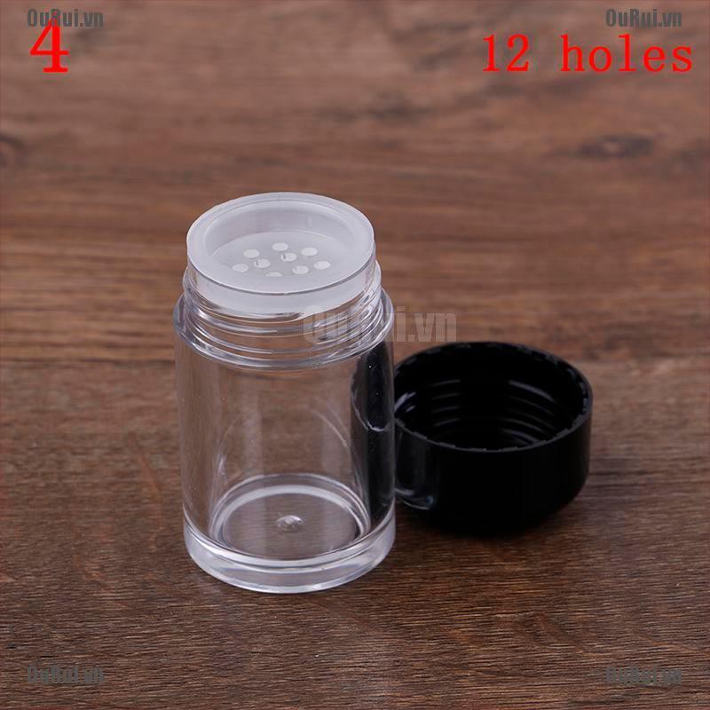 1Pcs 10ml White empty cosmetic bottle sifter jars container screw lid makeup