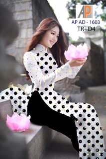 Vải áo dài chấm bi