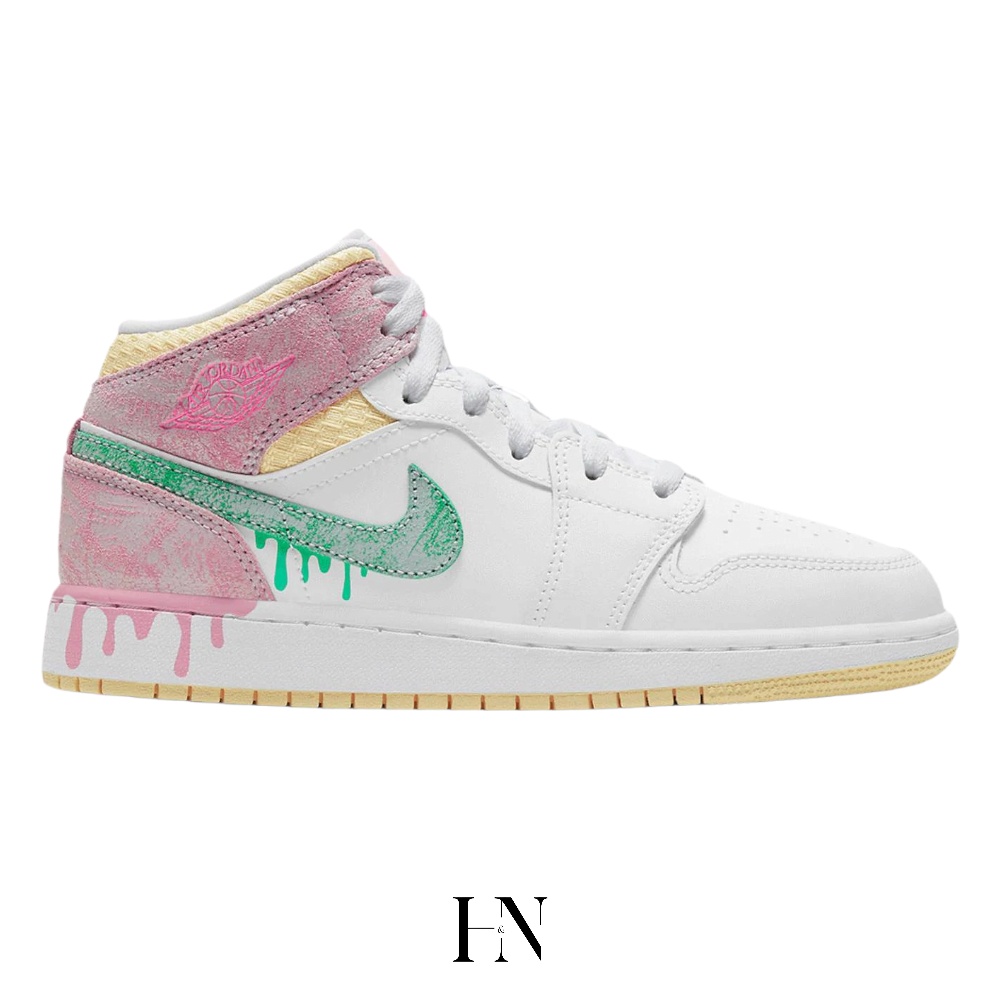 GIÀY NIKE AIR JORDAN 1 MID SE GS ICE CREAM