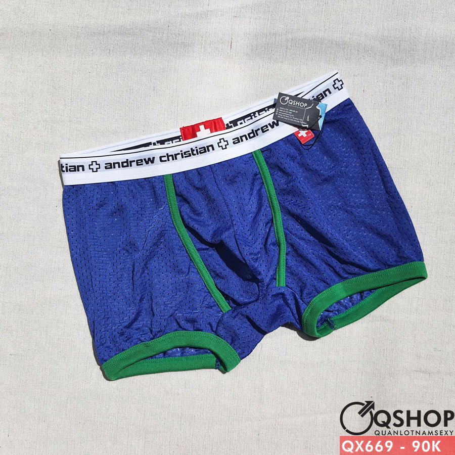 Quần lót boxer nam lưới lỗ QSHOP QX669