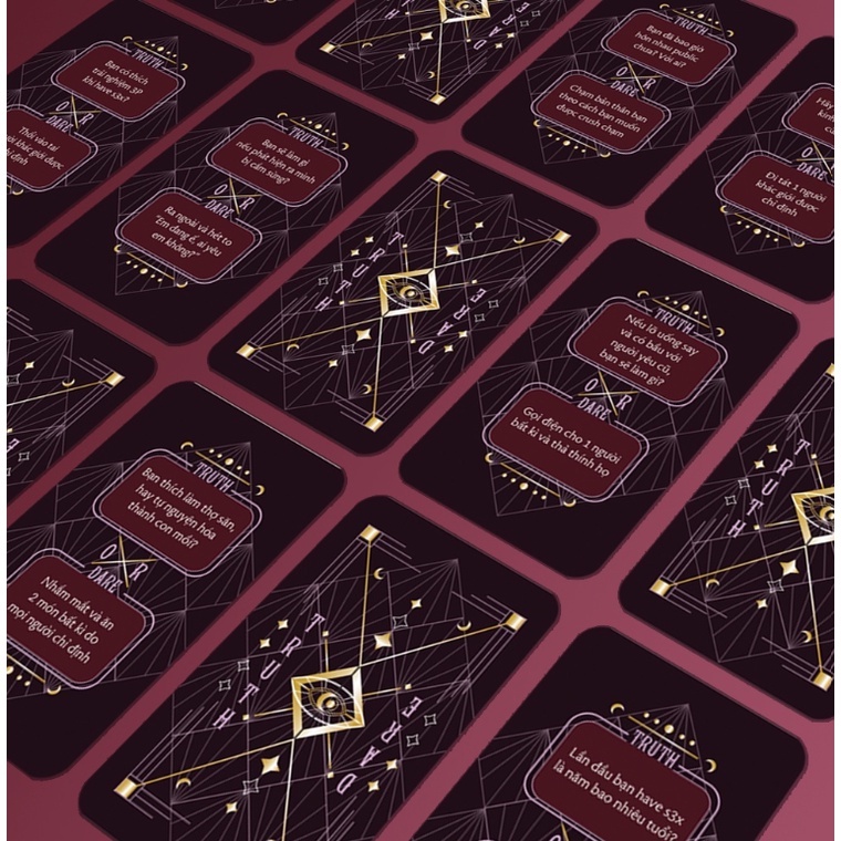 Bộ Bài Truth or Dare style Tarot - Bài Drinking Game Thật hay Thách cho nhóm bạn, cặp đôi bùng nổ bữa nhậu - Nockbox