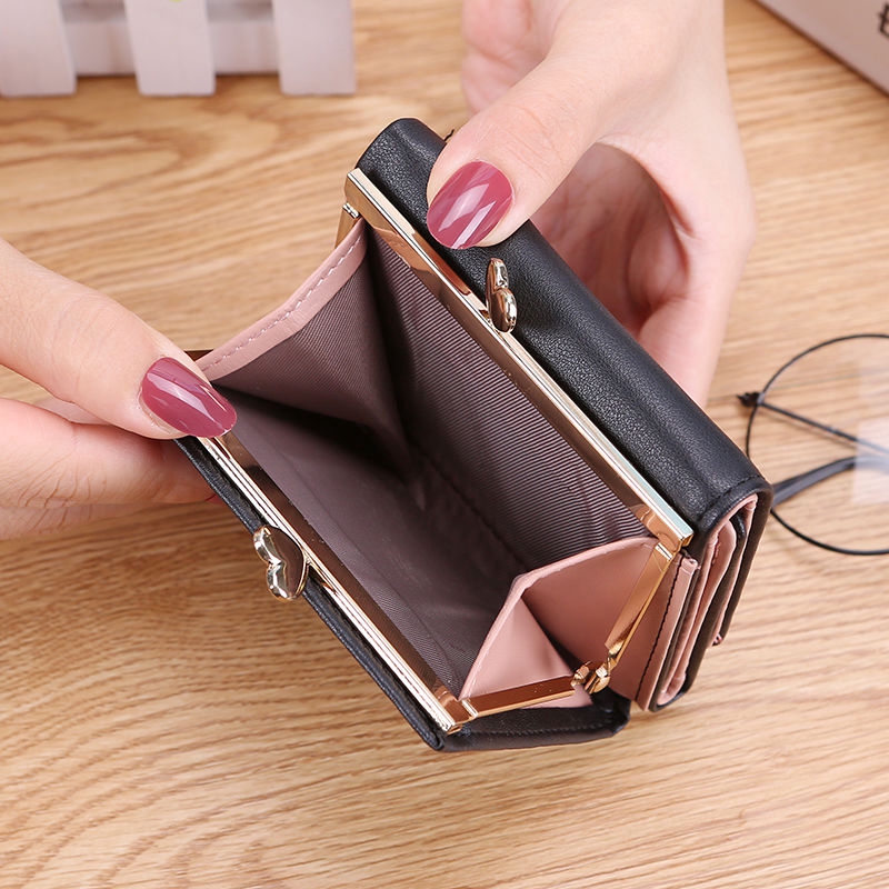 Korean style hand-held short ladies wallet small bag