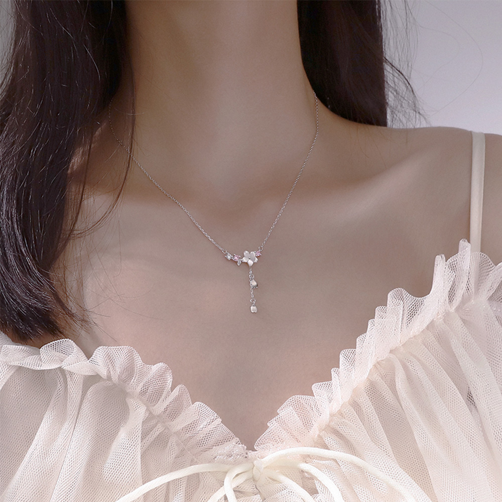 Dây Chuyền Mặt Hoa Anh Đào Thời Trang Cho Nữ
