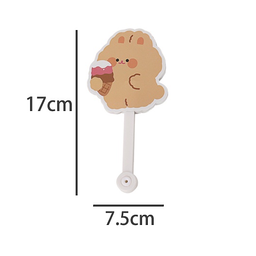 Quạt Nhựa Mini Cầm Tay Gấp Gọn Họa Tiết Hoạt Hình Dễ Thương Cho Học Sinh