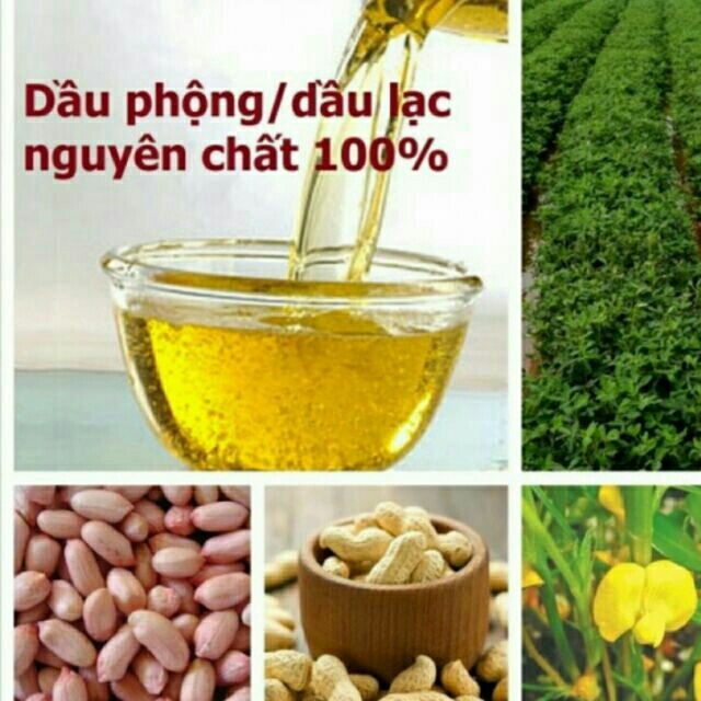 Dầu đậu phộng nguyên chất  dầu lạc nguyên chất 100% ,dầu lạc Bình Định nhà mẹ làm chai 1 lít