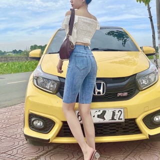 Quần Ngố Jeans Lưng Cao Form Ôm Dáng  QJ09