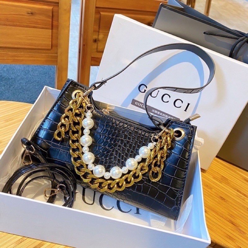 Túi Kẹp Nách Dây Ngọc và Dây Xích Vàng 🧡🧡🧡 Freeship15k
