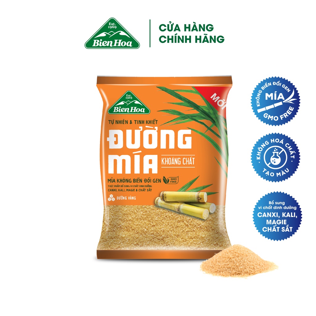 Đường mía khoáng chất Biên Hòa 1kg/túi