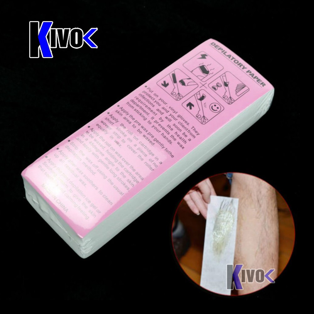 Giấy Tẩy Lông Chân Tay Nách - Miếng Triệt Lông 100 tờ Depilatory Paper