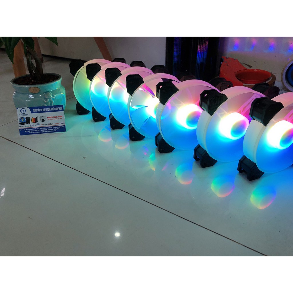 Quạt Tản Nhiệt Fan Led Coolmoon Y1 Led RGB - Đồng Bộ Hub Coolmoon (Dùng qua Hub chuyển đổi nguồn)