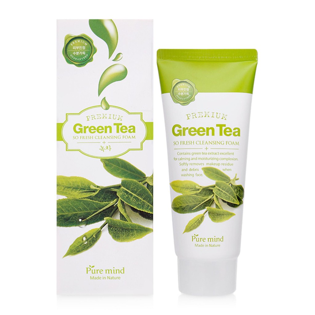 Sữa rửa mặt Pure mind Green Tea 100ml (Trà xanh)