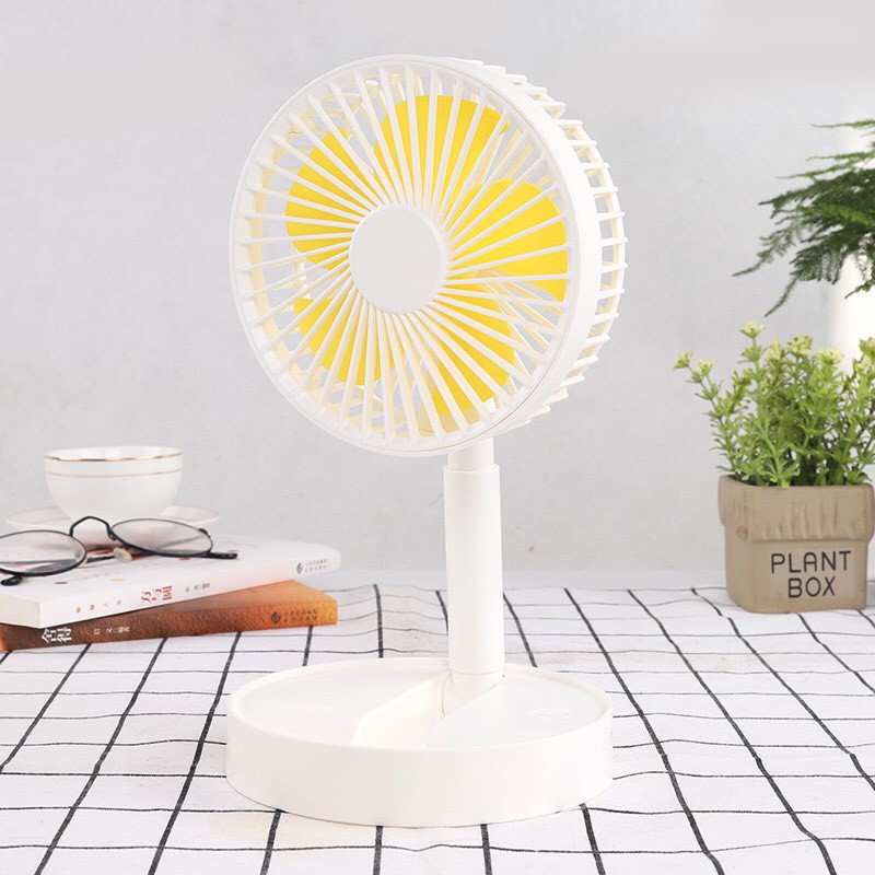 Quạt tích điện gấp gọn cầm tay quạt mini để bàn pin 1200mah, 3 cấp độ gió mát lạnh dùng liên tục lên tới 6h