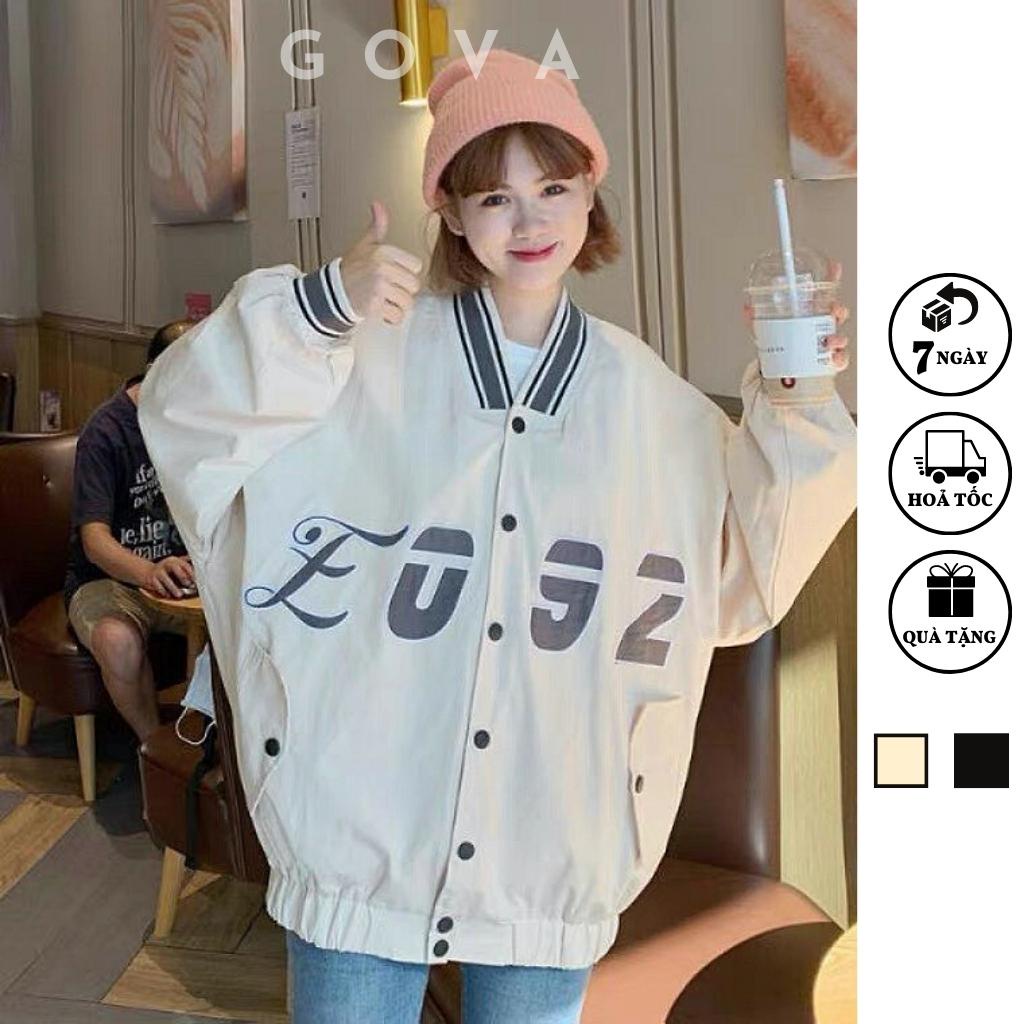 Áo Khoác Bomber Dù In 092 Form Rộng Nam Nữ Ulzzang Unisex Thời Trang GOVA