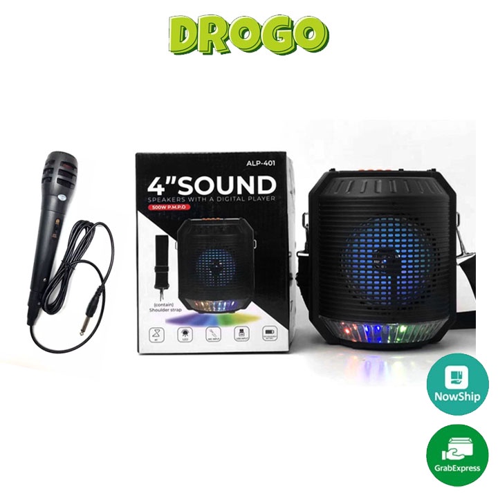 Loa hát karaoke Apl 401, Âm thanh hay, Thu âm giọng cực chất, Có đèn led nhấp nháy cực chill