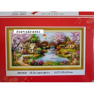 Tranh thêu Tổ ấm hạnh phúc MN0028 195x103cm