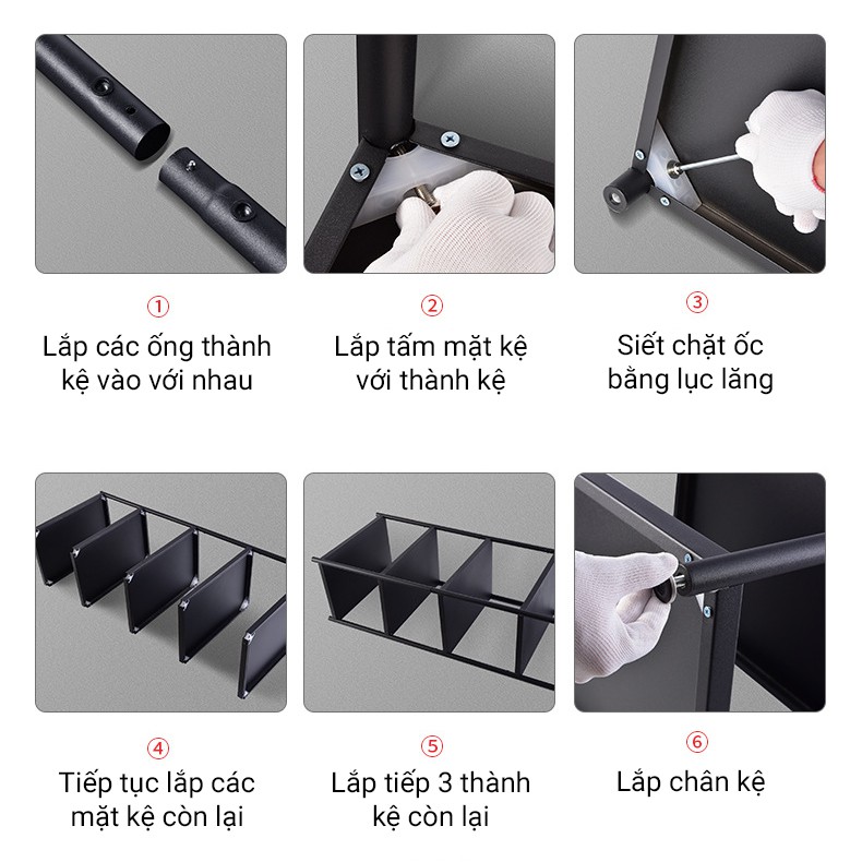 [ 𝐒𝐈𝐙𝐄 𝐍𝐡𝐨̉ 𝟒𝟎 - 𝟔𝟎 ] Kệ Lò Vi Sóng INOX Sơn Đen VANDO, Giá Tủ để đồ Nhà Bếp Thông Minh Đa Năng