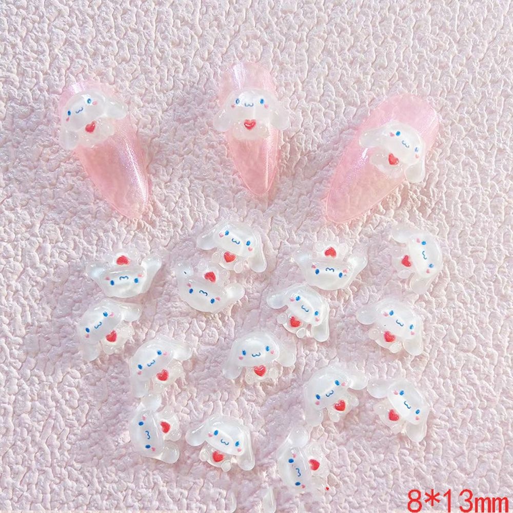 Set 20 Móng Tay Giả Họa Tiết Kuromi 3D Dễ Thương