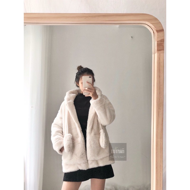 KHOÁC LÔNG MŨ TAI THỎ Tai cử động | BigBuy360 - bigbuy360.vn