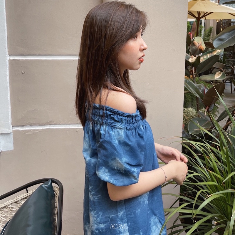 Lilie dress / Váy tay phồng phối ren