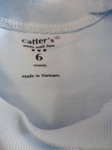 Áo carter dài tay mở cúc vai số 1/3/6/9/12