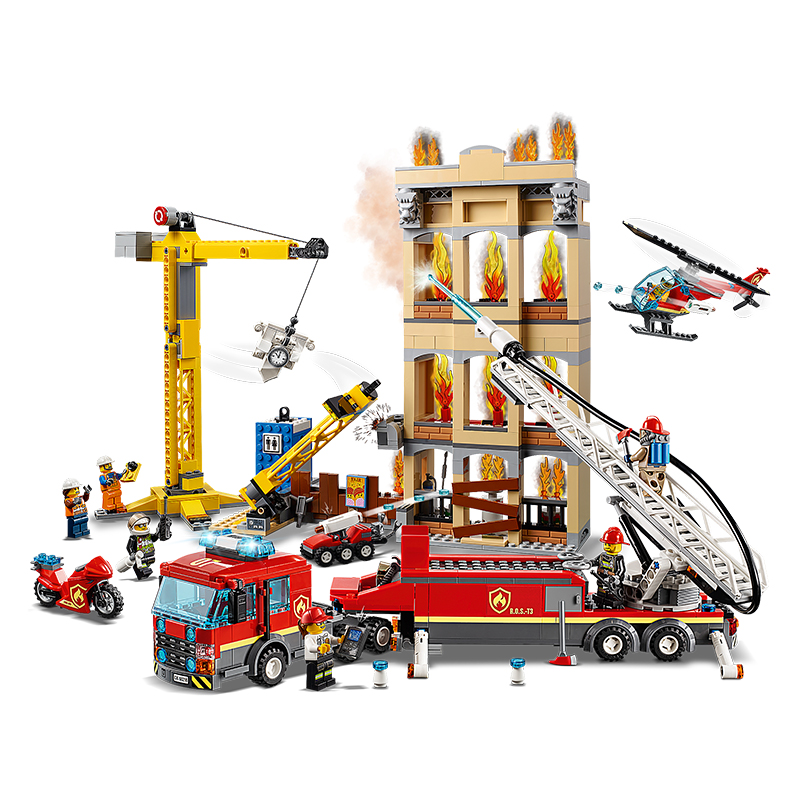 Lego City Group thành phố Đội cứu hỏa 60216 Đồ chơi khối xây dựng Quà Tặng quà tặng quà tặng năm mới