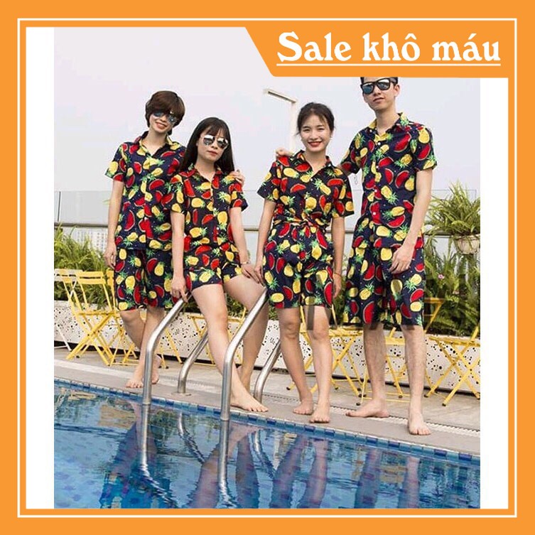 Bộ Quần Áo Hoa Quả Siêu Mát Siêu Hot Mùa Đi Biển