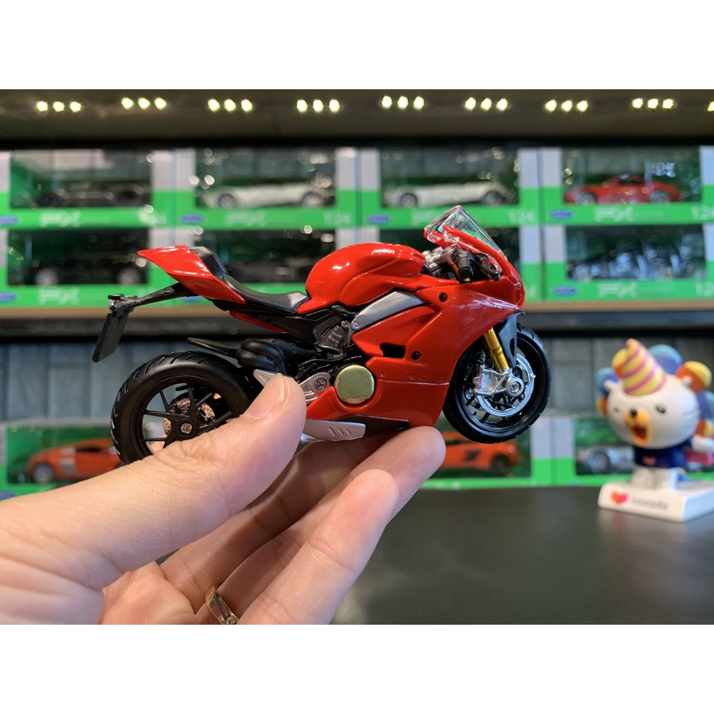 Xe mô hình Ducati Panigale V4 Maisto tỉ lệ 1:18  màu đỏ