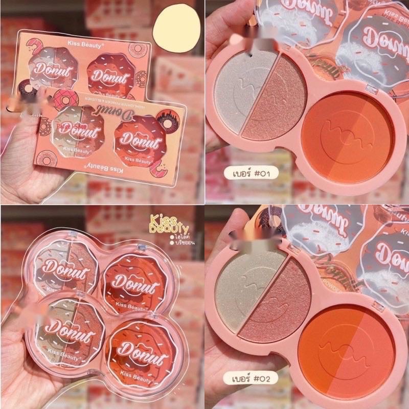 Phấn Bắt Sáng Và Má Hồng Kiss Beauty Donut