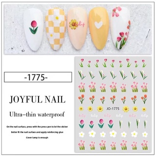 Sticker mẫu hoa 3d miếng dán móng tay nail