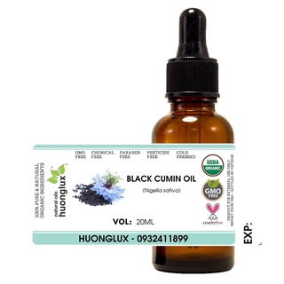USDA Organic dầu hạt Thì là đen Black cumin seed oil hữu cơ nguyên chất