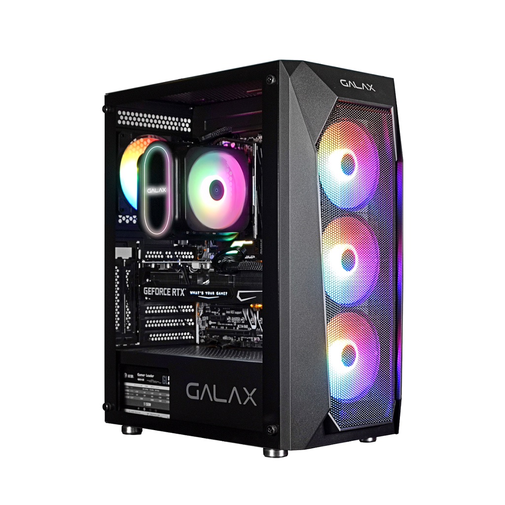 Vỏ Case Galax Gaming Case Revolution-05 (Mid Tower/ Màu Đen), kèm 4 fan RGB, new, bh 12 tháng