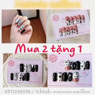 NAILBOX bò sữa , nailbox thiết kế, móng úp, móng giả kèm keo và dũa, mua 2 tặng 1