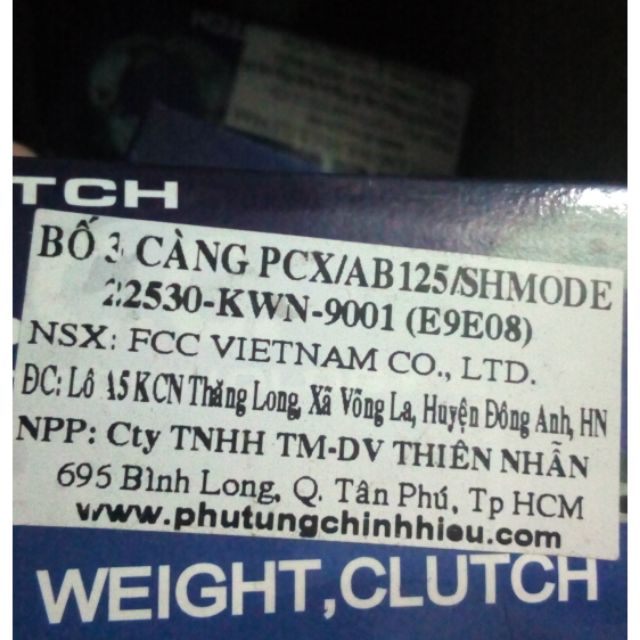 Bố 3 càng.AB 125. PCX. SH mode.