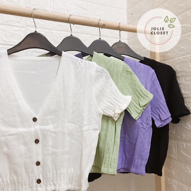 Áo Croptop Len Mogini Quảng Châu Dễ Thương