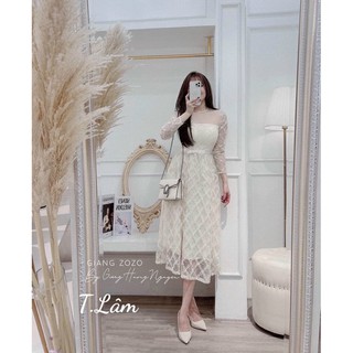 Đầm ren 2 lớp
