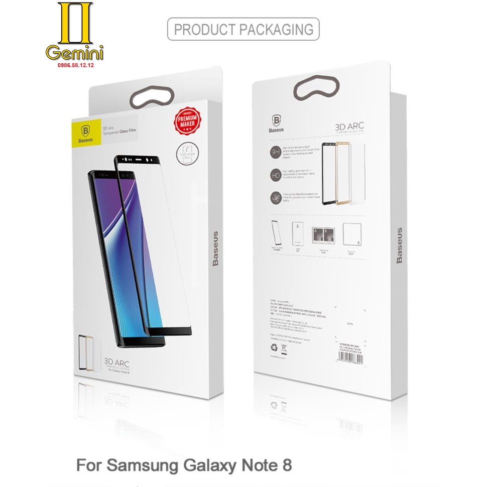 Kính cường lực 3D Full Viền Baseus LV241 cho galaxy Note 8