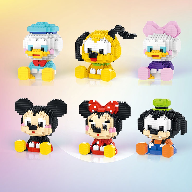 Khối xây dựng Disney-Bộ mô hình lắp ráp-Động vật hoạt hình dễ thương-Hiệu ứng 3D-Đèn nghiền-Đồ chơi phát triển MODEL