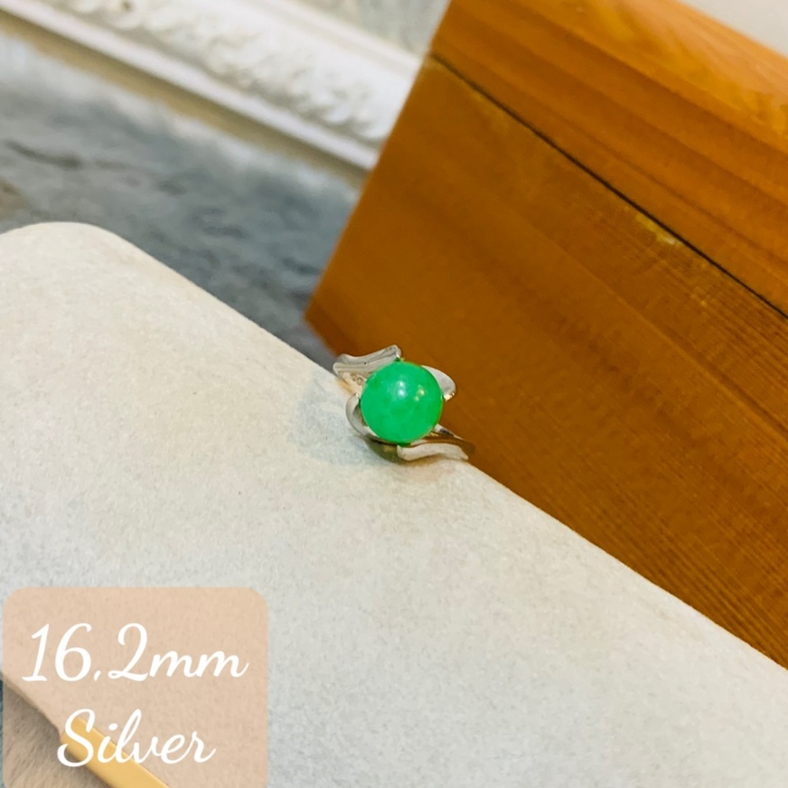 N31. Nhẫn Agate vintage xanh lục | Độc lạ | Vintage Necklace|| Si Nhật | Japan | 2HAND | trang sức nhật bản