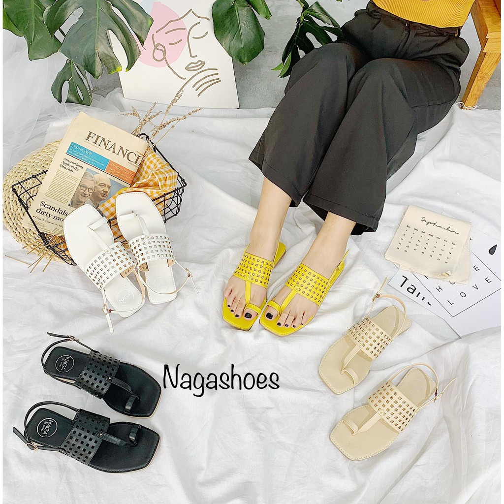 <3 GIÀY SANDAL NAGASHOES MŨI VUÔNG XỎ NGÓN NAS169 > . new ‼️ . new  <3 🇻🇳 2020 : : < ☭ . :