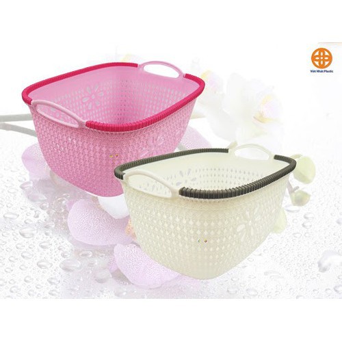 Giỏ hoa nhựa Việt Nhật kích thước Dài 22 * Rộng 16 * Cao 10cm