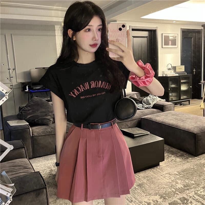 Set Hotgril chân váy áo phông có clip và ảnh thật (sỉ từ 5sp)
