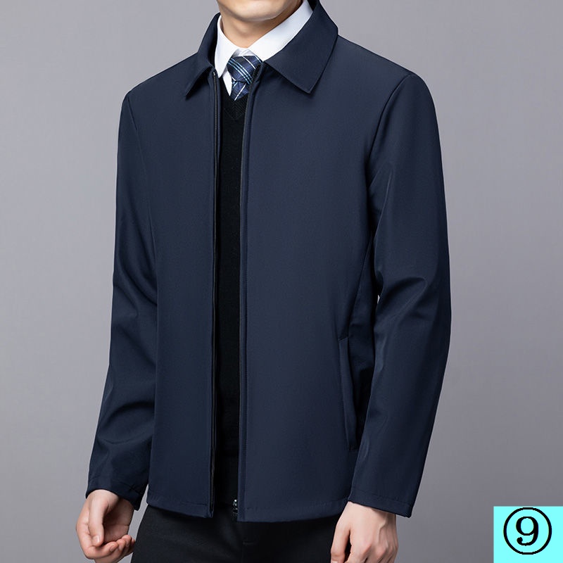 Áo Khoác Cổ Bẻ Thời Trang Công Sở Cho Nam Trung Niên